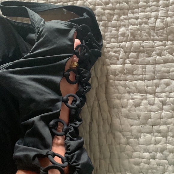 SWIMWEAR/ DKNY SWIM / BLACK / SIZE 10 / - Picture 3 of 3